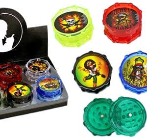 12ct 50mm Color Mix 2pc Acrylic Grinder