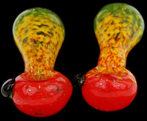 4" Rasta Frit Globe Hand Pipe