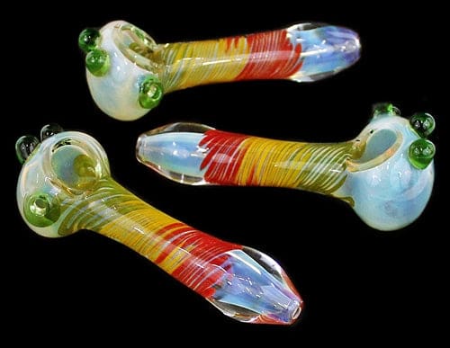 4ct 4" Rasta Spiral Marble Fuming Hand Pipe