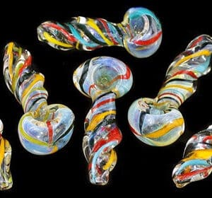 6ct 3.5" Rasta Twist Fuming Hand Pipe