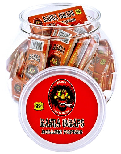 Rasta Wraps Rolling Papers - 70mm 50pk