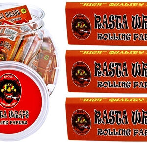 Rasta Wraps Rolling Papers - 70mm 50pk