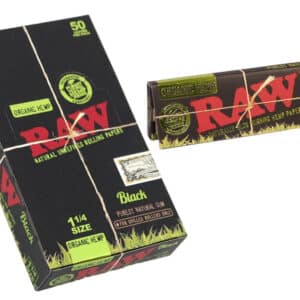 Raw Rolling Paper - Organic - Black 1 1/4