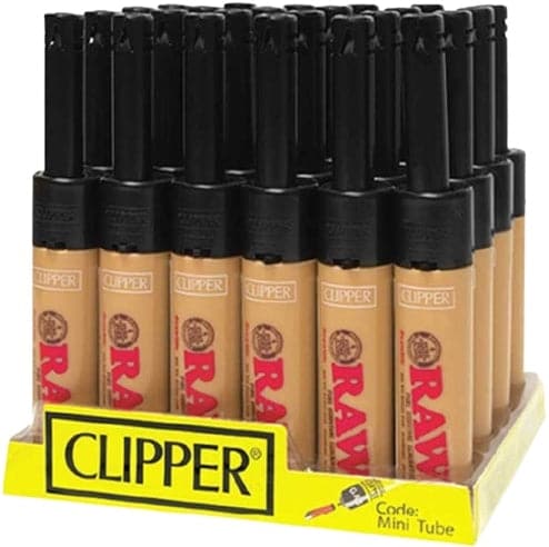 Raw Clipper Mini Tube Lighters 24pk
