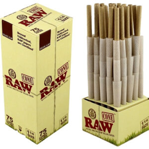 RAW Mini Bulk Prerolled Cones - Organic - 1 1-4 75pk