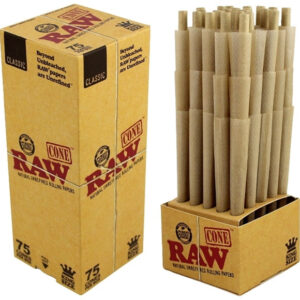 RAW Mini Bulk Prerolled Cones - Classic - King Size 75pk