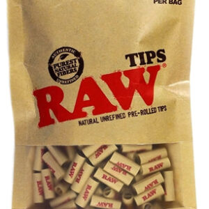 RAW Natural Unrefined Pre-Rolled Filter Tips 200pk