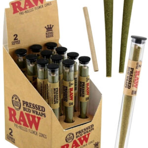 Raw Pressed Bud Wraps Pre-Rolled Flower Cones - King Size
