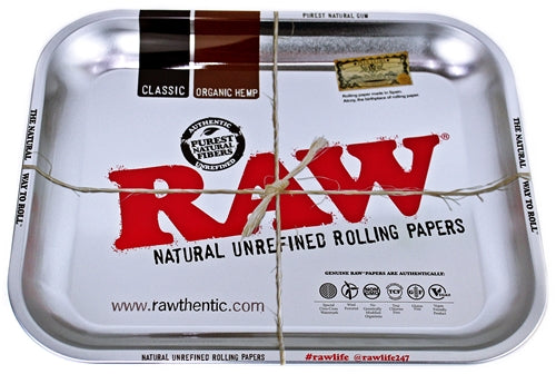 Raw Rolling Tray Metal Silver - Large