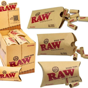Raw Authentic Pre-Rolled Wide Tips 20pk