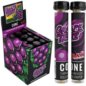 Raw X Orchard Beach Terpene Infused Cones 12pk - Grape Tree