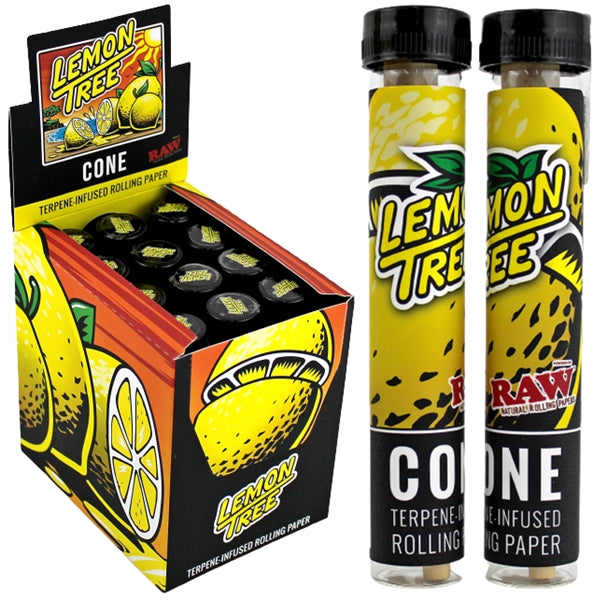 Raw X Orchard Beach Terpene Infused Cones 12pk - Lemon Tree