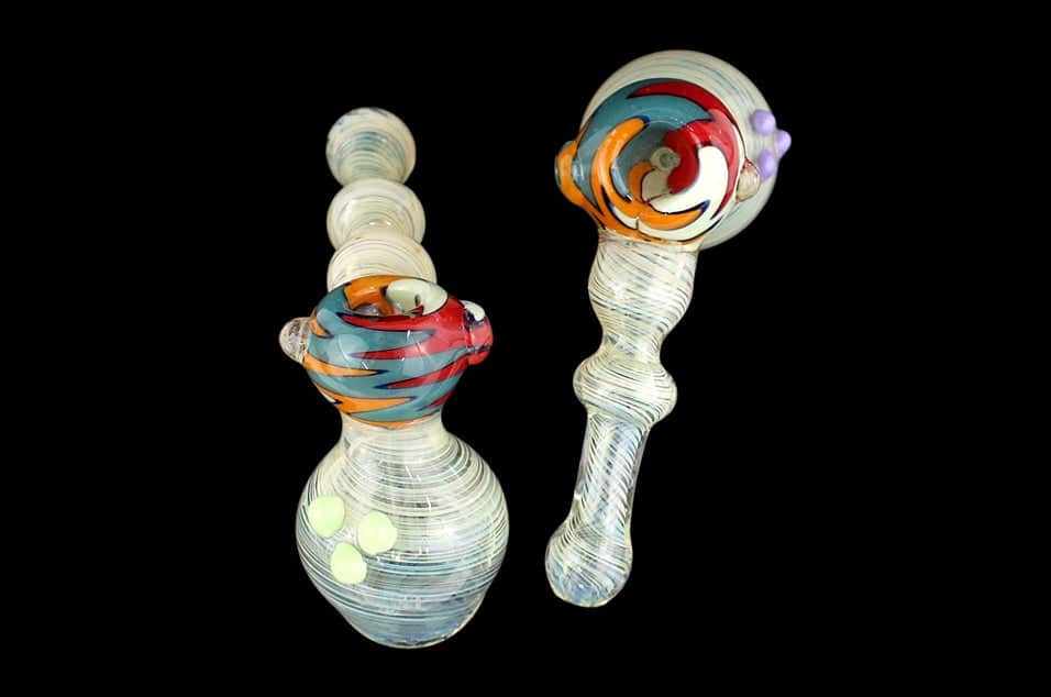 7" Reversal Art Gravity Swirl Fuming Hammer Bubbler