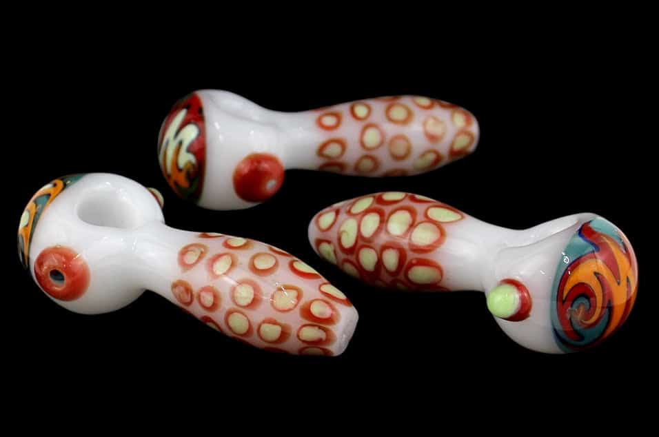 2ct 4" Reversal Art Gabion Spoon Hand Pipe