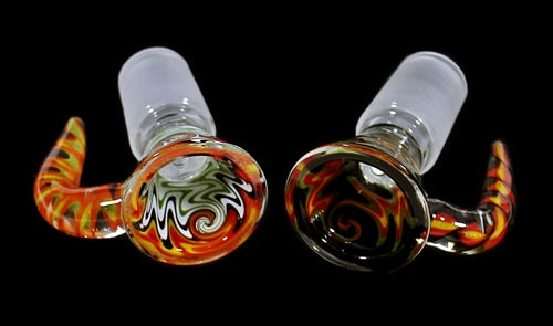 2ct 19mm Reversal Art Gravity Spiral Horn Handle Bowl