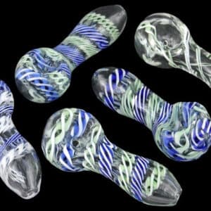 10ct 3" Roped Swirl Spoon Hand Pipe Assortment
