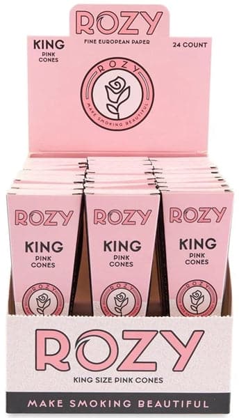 Rozy Pink Pre-Rolled Cones - King Size - 3pk – 24ct Display - Image 4