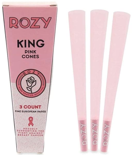 Rozy Pink Pre-Rolled Cones - King Size - 3pk – 24ct Display - Image 3