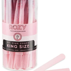 Rozy Pink Pre-Rolled Cones - King Size - 50ct Jar