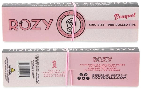 Rozy Pink Paper + Tips - King Size Bouquet 24pk - Image 3