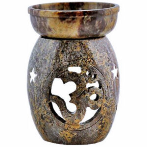 4.5" OM Symbol Soapstone Aroma Lamp SBR13