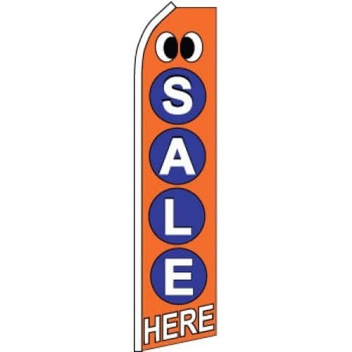 Sale Here Windless Business Bow Swooper Feather Flag No Pole