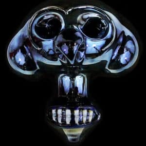 2ct 5" Shiny Skull Hand Pipe