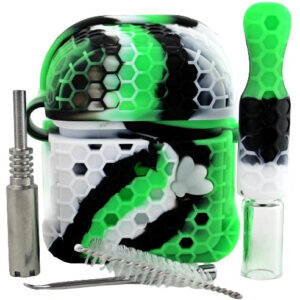 Honeycomb Silicone Nectar Collector 1 Hitter Pipe Kit