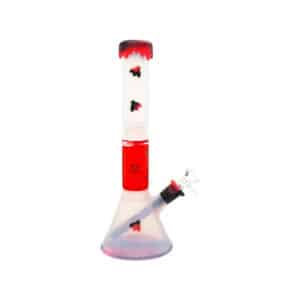 11" Silicone Bee Clear Freezable Perk Water Pipe