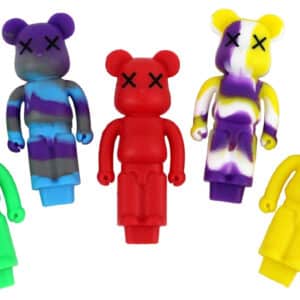 Silicone Hand Pipe with Glass Bowl - XX Bear