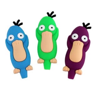 Silicone Hand Pipe with Glass Bowl - Psyduck