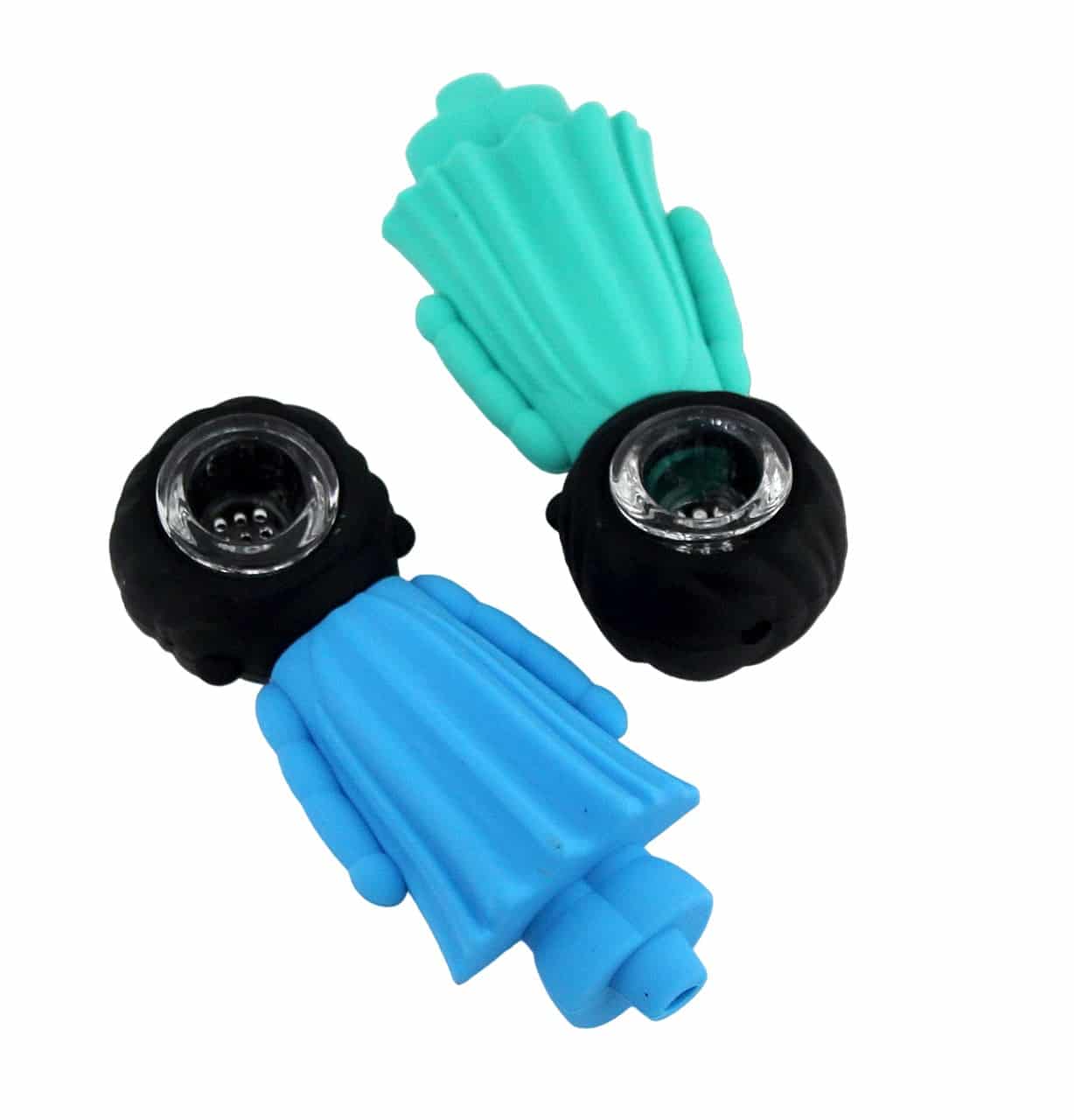 Silicone Hand Pipe with Glass Bowl - Superman