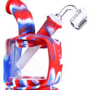 6" Silicone Glass Kettle Water Pipe With Banger