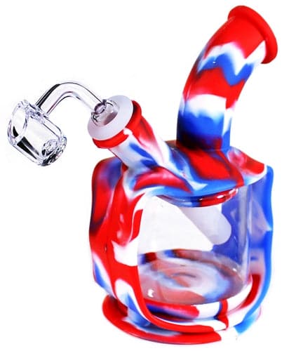 6" Silicone Glass Kettle Water Pipe With Banger