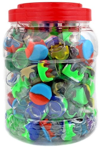 Glass Jar Silicone Top 100pk Tub