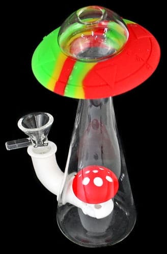 7.5" Silicone Mushroom Perk UFO Water Pipe
