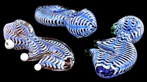 4ct 5" Bubble Art Marble Mouth Hand Pipe