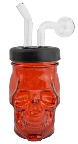 8" Skull Jar Oil Burner Bubbler