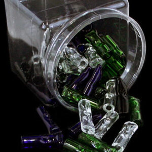 50ct Small Glass Rolling Tips With Display Jar