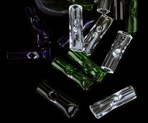 50ct Small Glass Rolling Tips With Display Jar