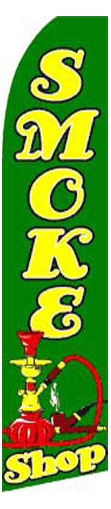 15' Smoke Shop Windless Business Bow Swooper Feather Flag Kit - Image 3