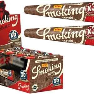 Smoking Brown 6pk Pre-Roll Cones - 1 1-4 Size 50pk