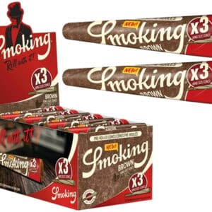 Smoking Brown 3pk Pre-Roll Cones - King Size 50pk