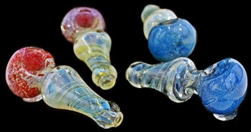 4ct 4" Snow Cone Fuming Frit Hand Pipe