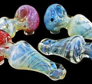 4ct 4" Snow Cone Fuming Frit Hand Pipe