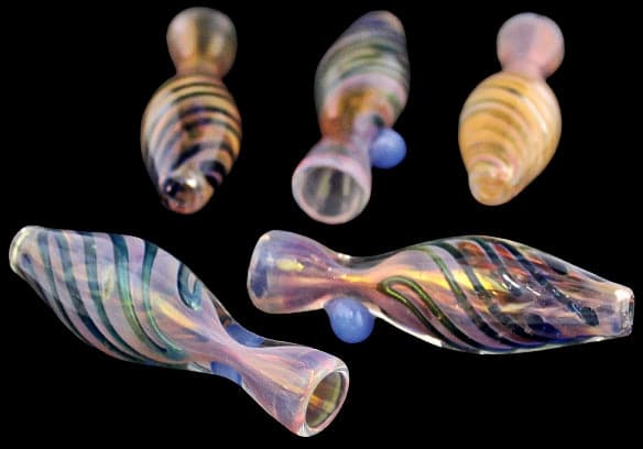 10ct 3" Spiral Art Fuming Marble Chillum