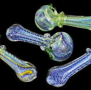 4ct 5" Spiral Art Fuming Marble Rim Hand Pipe