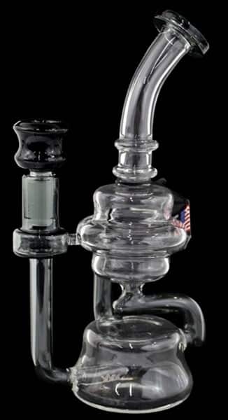 9" Split Chamber Dual Tube Recycler Water Pipe