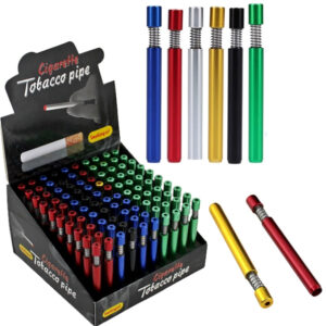 Spring Loaded Metal Pipe One HItter Chillum 100pk