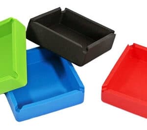 5ct Square Silicone Ashtray Assortment